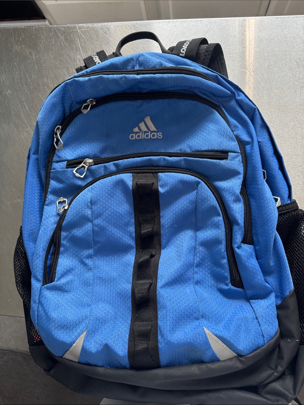 adidas Bright Blue Backpack with Black Detailing